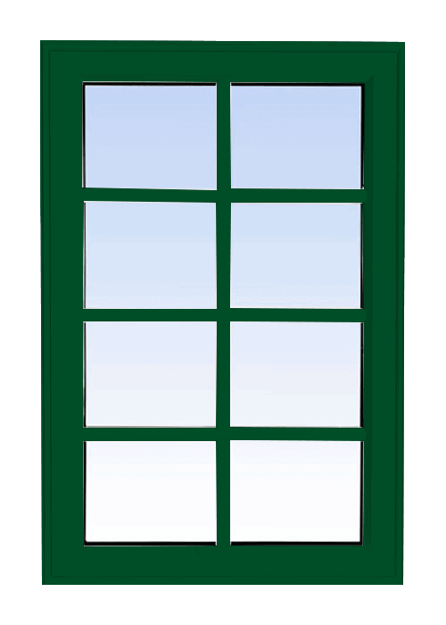 high profile fixed windows forest green