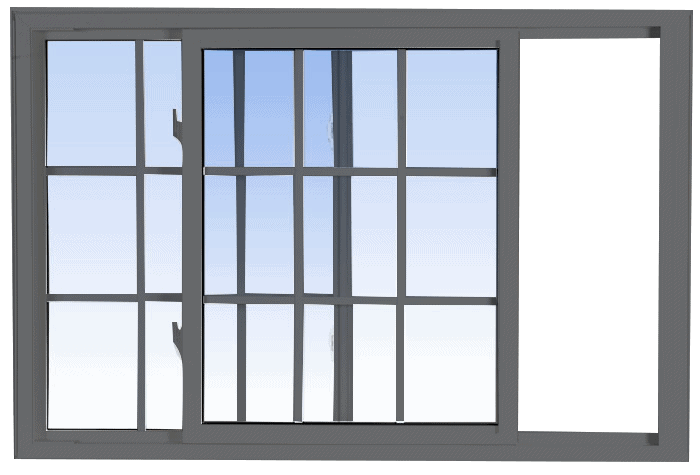 single tilt slider windows grey