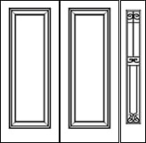 double door with one sidelight