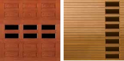 fiberglass garage door window placement
